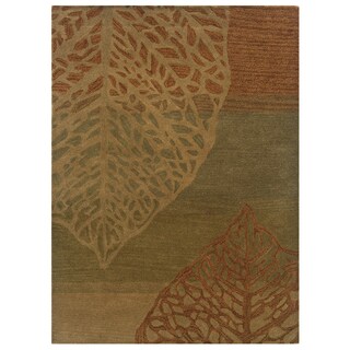 Buy Cheap Linon Florence Olive/ Beige Area Rug (8' x 10')