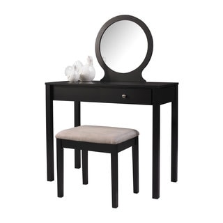 Baxton Studio Marie Black Vanity Table/Dressing Table