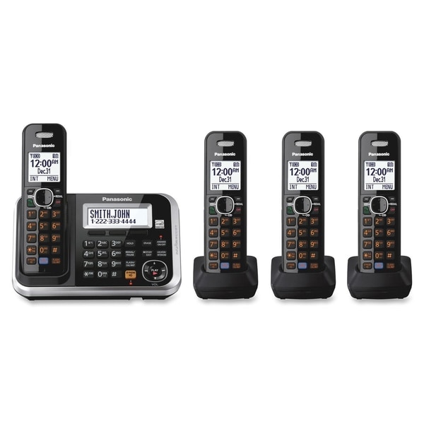 Panasonic KX-TG6844B DECT 6.0 1.90 GHz Cordless Phone - Black