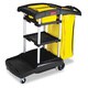 Rubbermaid Black Commercial High Capacity Cleaning Cart