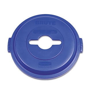 Rubbermaid Commercial Blue Single Stream Recycling Top for Brute 32-gallon Containers-Image