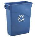 Rubbermaid Commercial Blue 15.875GL Slim Jim Recycling with Handles