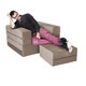 Jaxx Zipline Convertible Sleeper Chair and Ottoman/ Twin-size Bed