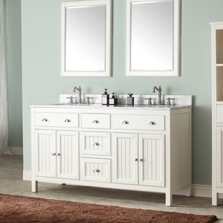 (^ ^)// Avanity Hamilton French White 60-inch Vanity Combo