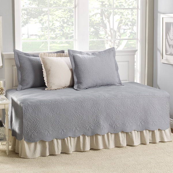 Stone Cottage Trellis Grey 5piece Quilted Daybed Cover Set 16569428