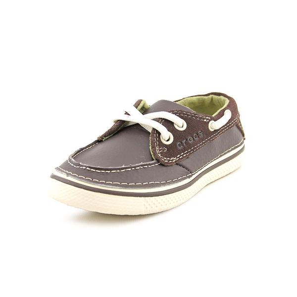 Crocs Boy (Toddler) �Hover Leather Boat Sneaker� Leather