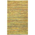 Recycled Sari Silk Yellow Rug (5' x 8')