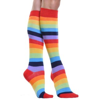 Angelina Hoisery Rainbow Knee-high Socks-Image