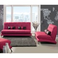 review detail Furniture of America Eissa Modern Fuchsia 2-Piece Loveseat and Sofa Set