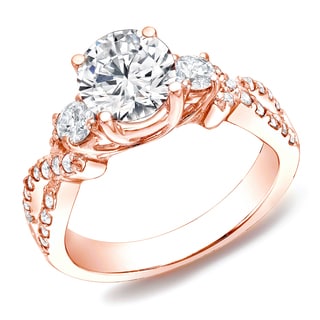 Rose gold engagement rings barkev's