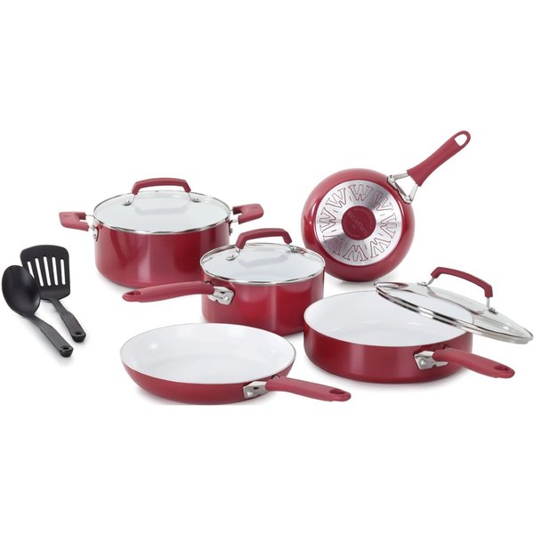 red non stick pots and pans