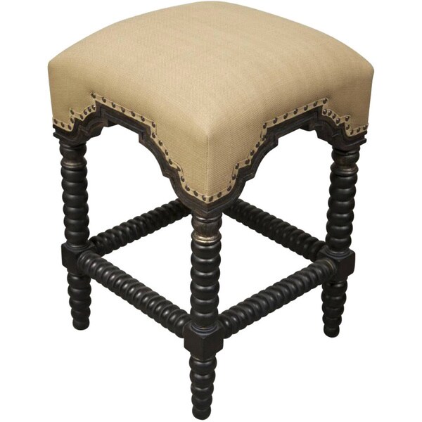 Ridged Leg Nailheadtrim Counter Stool