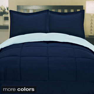 See Reviews Two-tone Reversible Down Alternative Comforter