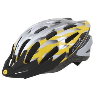 Silver/ Yellow In-Mold Bicycle Helmet-Image