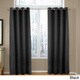 Grand Luxe Madison Linen Chenille Grommet Top Curtain Panel