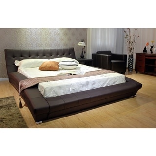 Queen-size Faux Leather Upholstered Bed