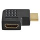 INSTEN Black HDMI M/F 270-degree Right Angle Flat Right Adapter