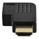 INSTEN Black HDMI M/F 270-degree Right Angle Flat Right Adapter