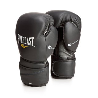 Everlast Black ProTex2 Leather Training Gloves-Image