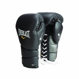 Everlast Black Lace ProTex2 Leather Training Gloves-Image