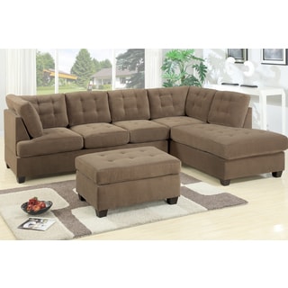 Find Shop Odessa Waffle Suede Reversible Sectional Sofa