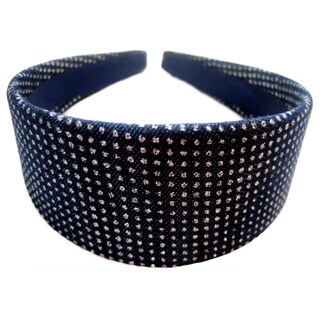 Crawford Corner Shop Dark Denim Silvertone Speckles Headband-Image