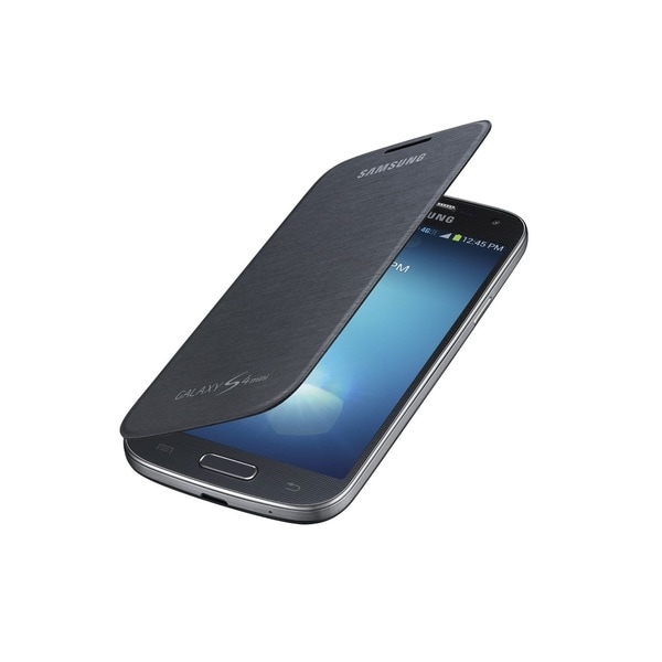 Samsung Galaxy S 4 Mini Flip Black Cover Folio Case