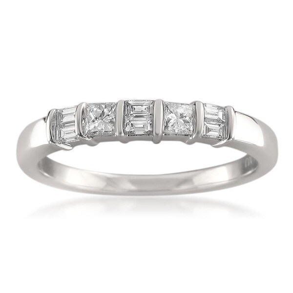 اب+کس+وکیر ... 8ct TDW Baguette and Princess-cut Diamond Wedding Band (G-H, I1