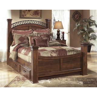 Great Prices Signature Design by Ashley Timberline Warm Brown Storage Poster Bed