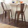 Tabouret Vintage Steel Bistro Counter Stools (Set of 2)