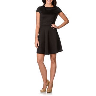 Lennie For Nina Leonard Women's Black Fit-n-flare Dress-Image