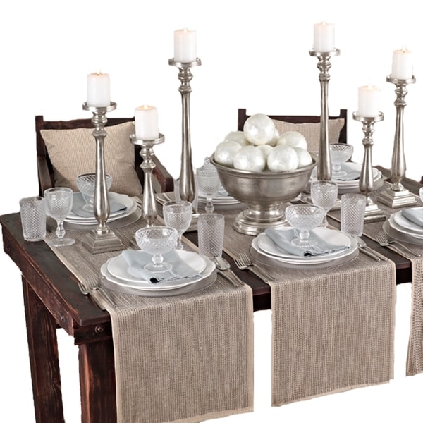 Silver Beaded Design Table Runner 16603193 Shopping