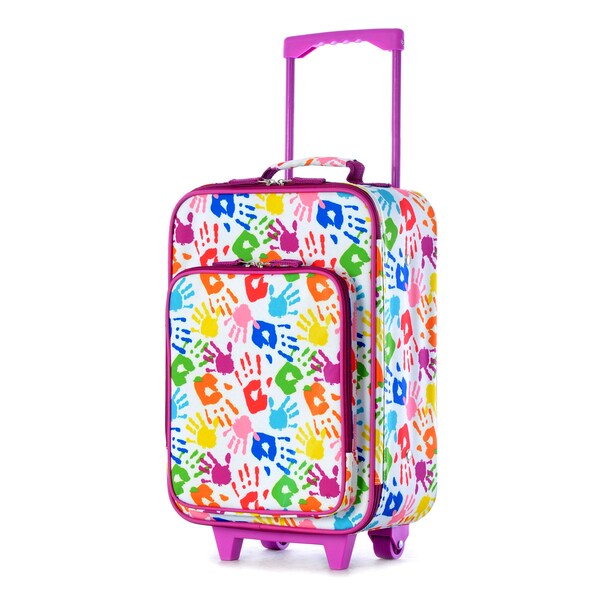 Olympia Kids&#39; 19-inch Handprint Rolling Upright Suitcase - 16605933 - www.semadata.org Shopping ...