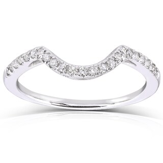 ... 10k White Gold 18ct TDW Curved Diamond Wedding Band (H-I, I1-I2 ... 10k White Gold 18ct TDW Curved Diamond Wedding Band (H-I, I1-I2