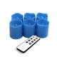 EcoGecko Remote Control Blue Flameless LED Candle (Set of 6)