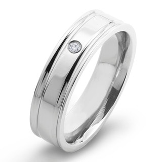 Crucible Titanium Diamond Accent Comfort Fit Band-Image