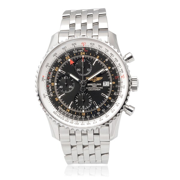 Breitling Men's Stainless Steel 'Navitimer World' Chronograph Watch