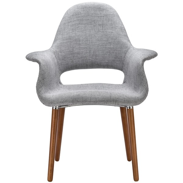 The Barclay Light Grey Organic Style Dining Arm Chair - 16613011