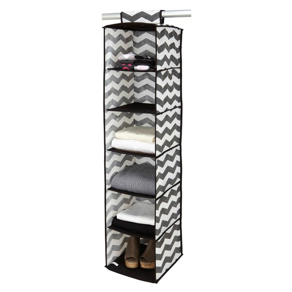 The Macbeth Collection Chevron Printed 6-shelf Organizer
