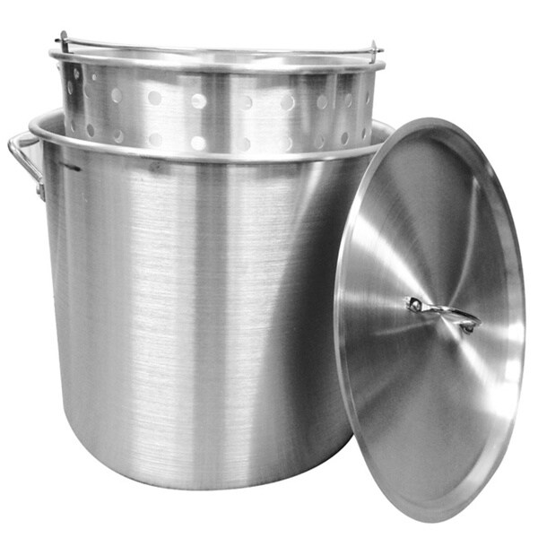 80-quart Aluminum Stock Pot and Strainer Set