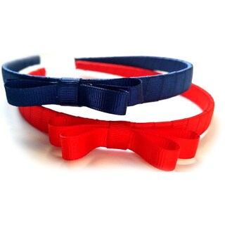 Crawford Corner Shop Red and Navy Half A Inch Headband-Image