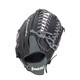 Franklin Sports Black/ Grey Right Handed Thrower 14-inch Baseball Mitt
