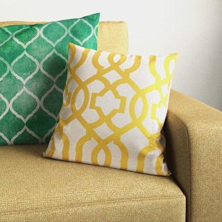 Low Price Pillow Perfect Geometric Gold/Linen 16.5-inch Throw Pillow