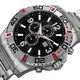 Akribos XXIV Men's Quartz Stainless Steel Multifunction Dual-Time Bracelet Watch