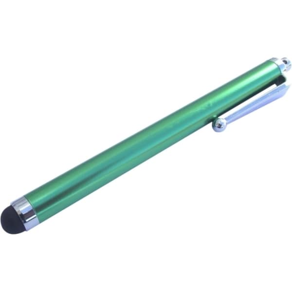 SnowFire Shamrock Green Stylus Pen with Rubber Soft Tip - Silver Pock