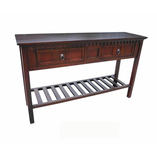 ( ._.) Hand-crafted Mahogany Wood Texas Console Table (Indonesia)