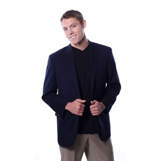 Cianni Cellini Men's Navy Wool Gabardine Blazer