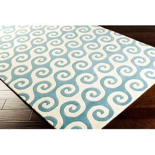 Great Prices Oceana Coastal Wave Wool Area Rug (8' x 11')