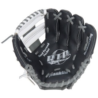 Franklin Sports 10.5-inch Teeball Recreational Black/ Grey/ White Right Handed Thrower Glove-Image