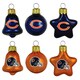 Chicago Bears Mini Blown Glass Ornament Set